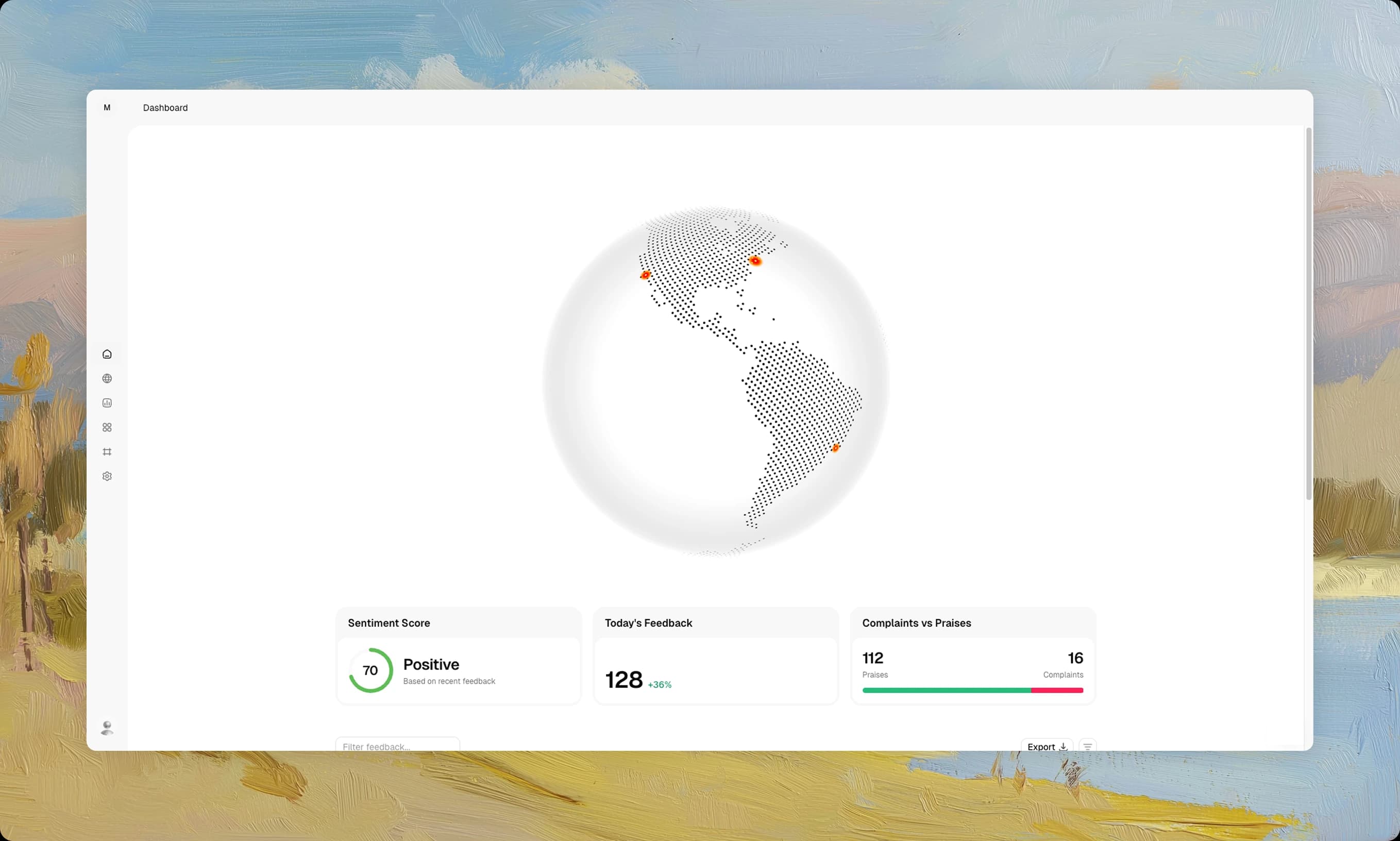 Audyr Dashboard - AI-powered feedback analytics